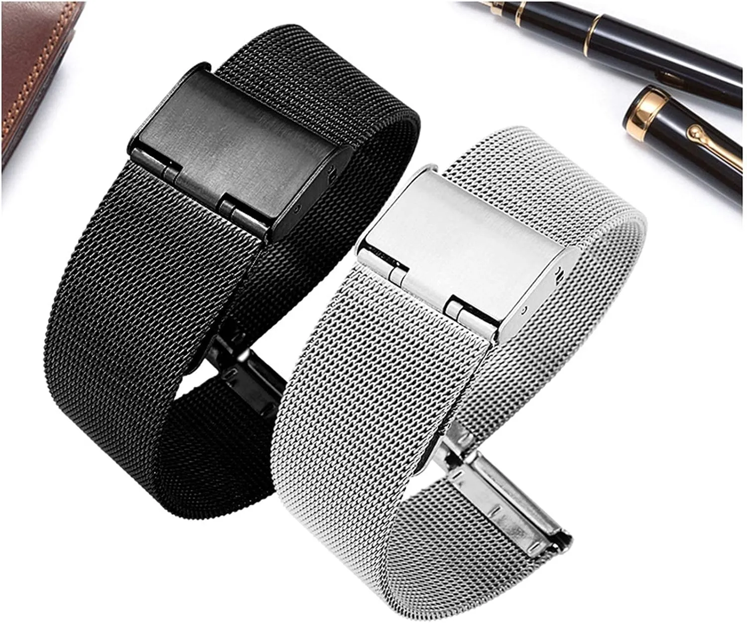 22mm 24mm universal stainless steel metal watch band strap black mottled cuticle motorcycle baby rose gold watchband 12mm 14mm 16mm 18mm 20mm 