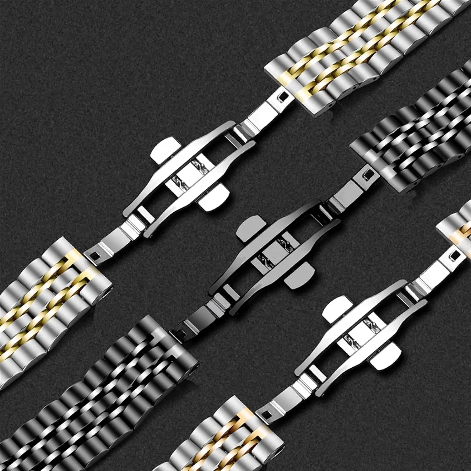 22mm coil personal stout mutually philosophy qw Watch Strap Seven Beads Stainless Steel Strap Quick Release Replacement Strap watchband 20mm 