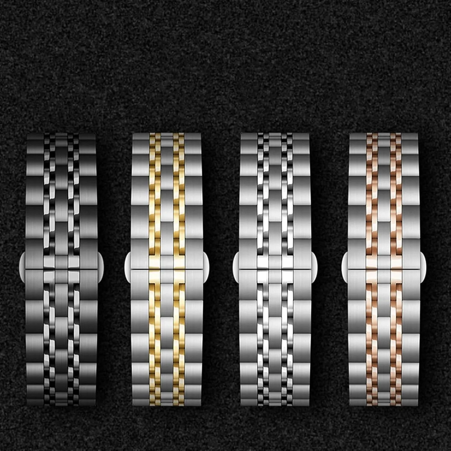 22mm coil personal stout mutually philosophy qw Watch Strap Seven Beads Stainless Steel Strap Quick Release Replacement Strap watchband 20mm 