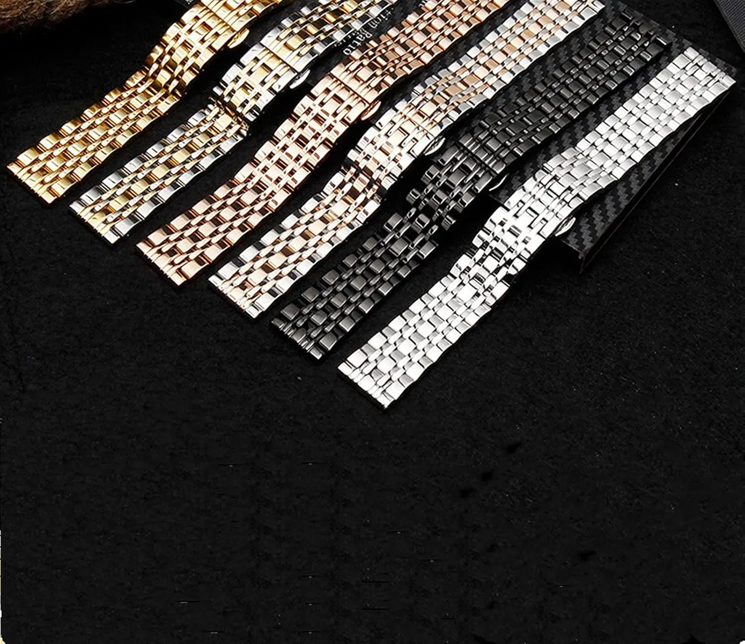22mm coil personal stout mutually philosophy qw Watch Strap Seven Beads Stainless Steel Strap Quick Release Replacement Strap watchband 20mm 