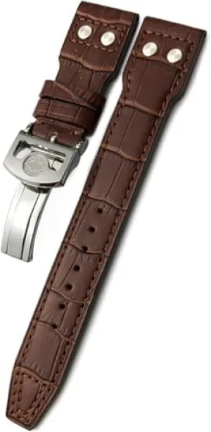 22mm insignificant Rivet Calfskin Leather Watch Band Fit for IWC Watch Big Pilot IW5009 Spitfire IW3777 Le Petit Prince Mark Strap 20mm 21mm 
