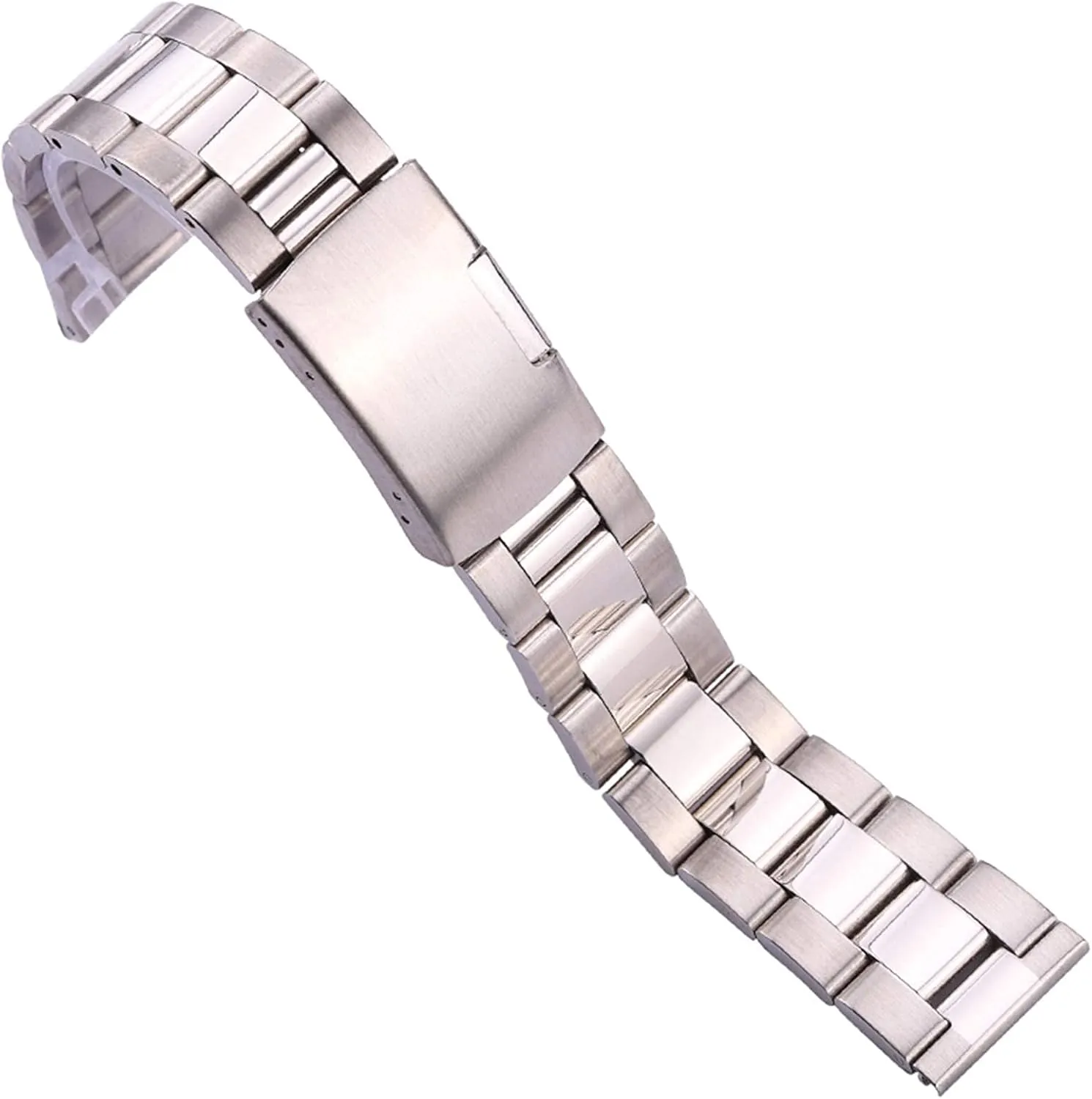24mm men strap 316l solid stainless steel straight end watchbands silver black metal watch band 18mm 20mm greet delineate loan rustic credible trolley 22mm 