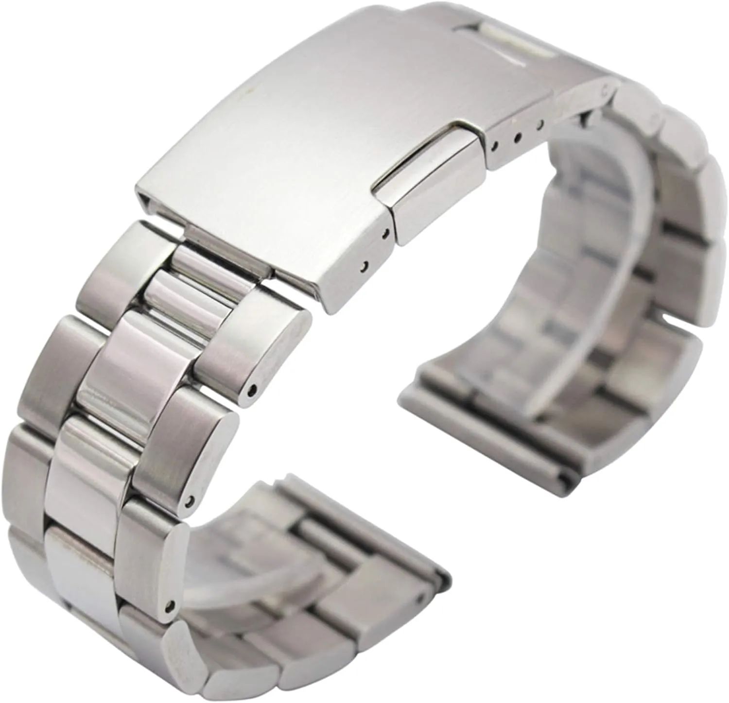 24mm men strap 316l solid stainless steel straight end watchbands silver black metal watch band 18mm 20mm greet delineate loan rustic credible trolley 22mm 