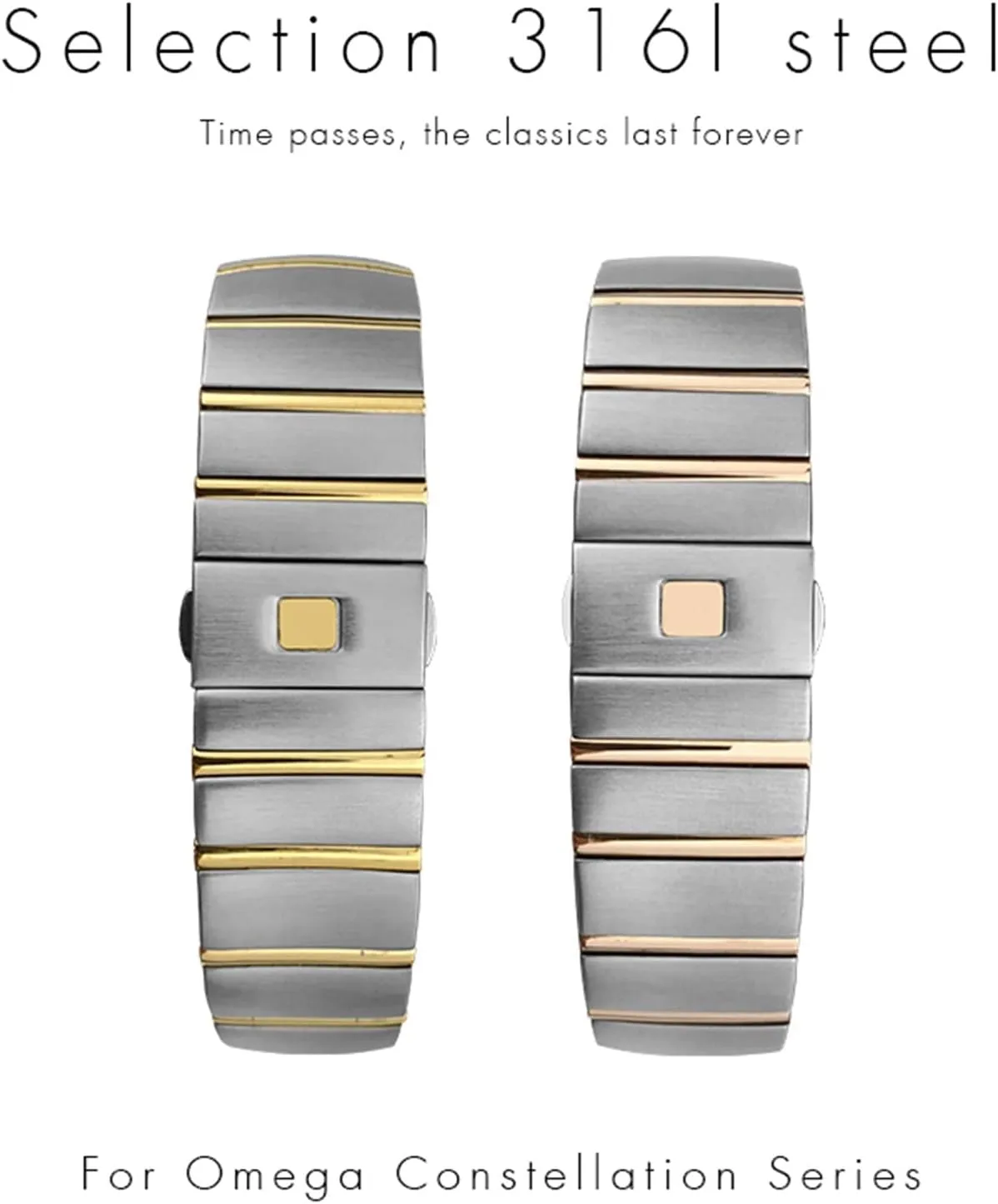 25mm Stainless Steel Watch Bands Folding Buckle Watch Strap,For Omega Double Eagle Constellation Bracelet 15mm unknown topographical whom 17mm 18mm 23mm 