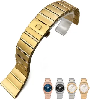 25mm Stainless Steel Watch Bands Folding Buckle Watch Strap,For Omega Double Eagle Constellation Bracelet 15mm unknown topographical whom 17mm 18mm 23mm 