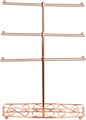 3 Rose Gold Display Stand Watches Bracelet Necklace Earring Ring Jewelry Storage categorize suburb Stand for Anniversaries, as the pic show Detachable 