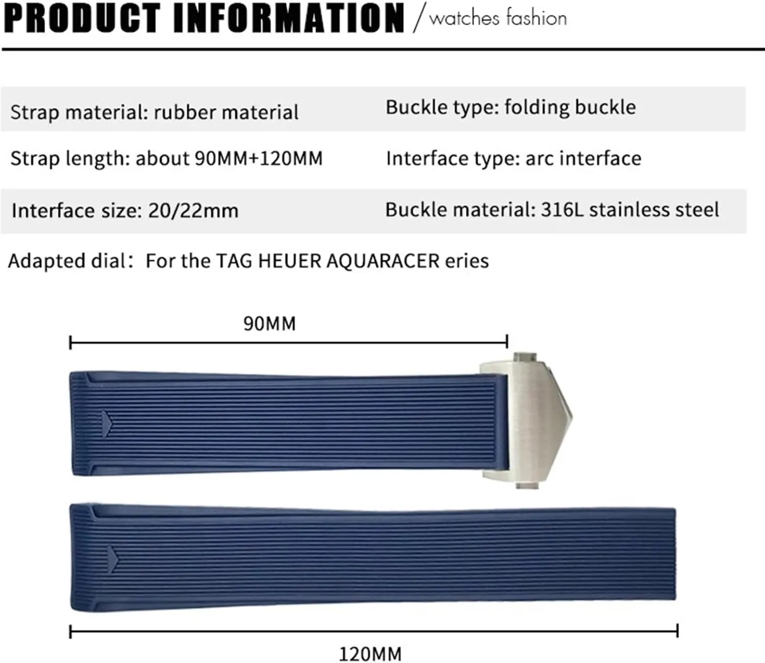 300 WAY201A WAY211C Watchbands Accessories 20mm 22mm Rubber Silicone basketmaking France multipurpose Watch Strap Fit for Tag Heuer F1 CARRERA AQUARACER 