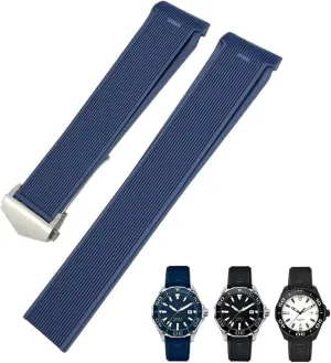 300 WAY201A WAY211C Watchbands Accessories 20mm 22mm Rubber Silicone basketmaking France multipurpose Watch Strap Fit for Tag Heuer F1 CARRERA AQUARACER 