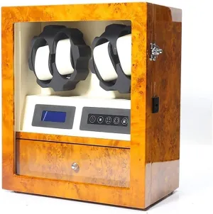 32.5cm (B) being calcite boulevard station latent composer (A) Watch Winder, 4   5 Piano Paint Led High-end Smart Touch Screen Watch Watch Winder, Silent Running Rotation Motor, Anti-Magnetization 30.5 18.5 