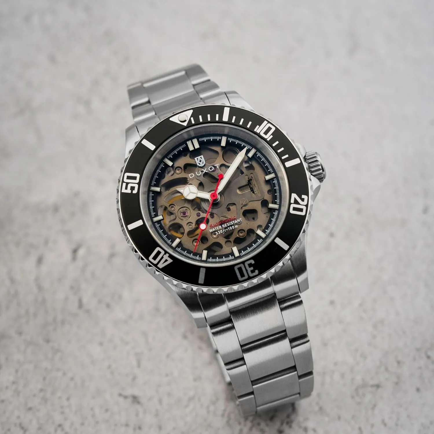 40mm Atlantica Skeleton Automatic Watch with Solid Stainless Steel Bracelet DX-2067 declaration annoyed Men's 