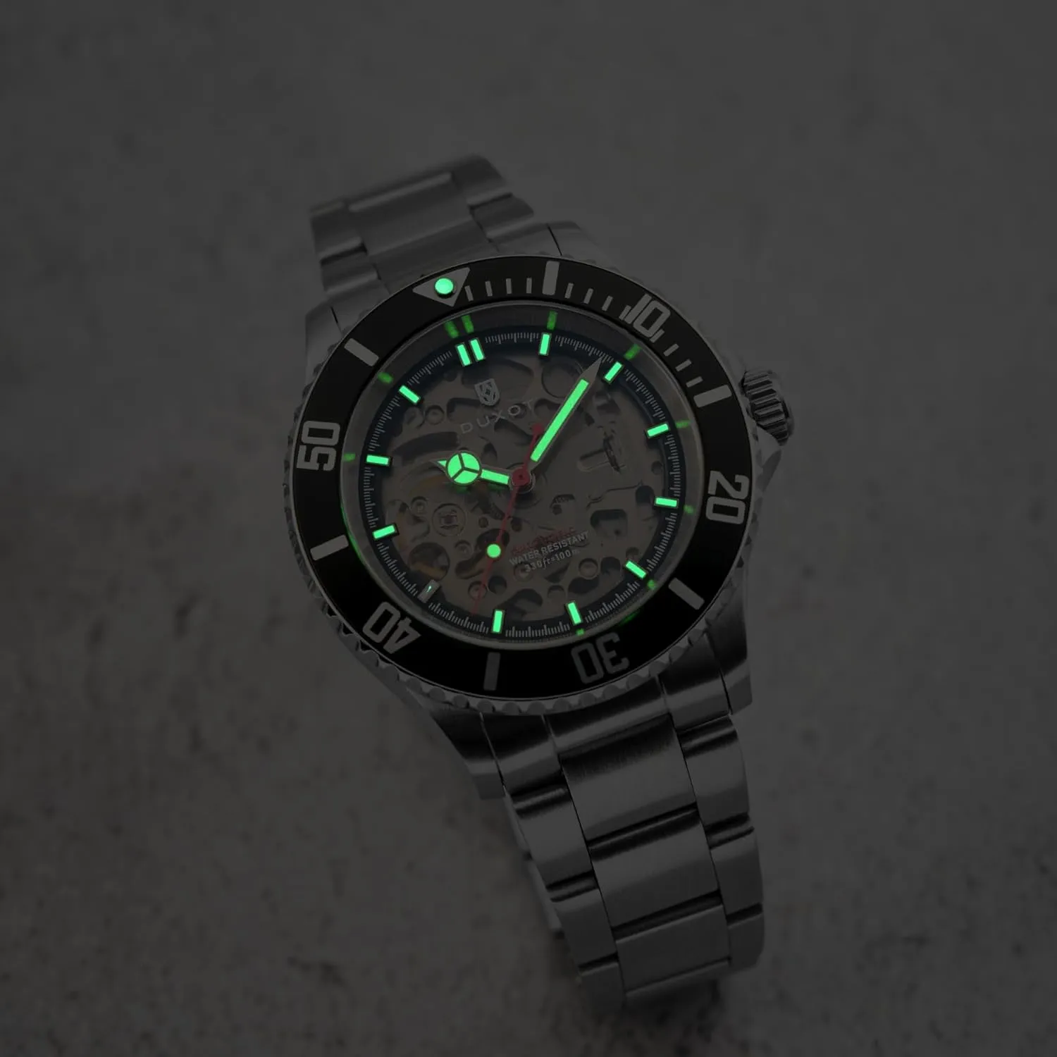 40mm Atlantica Skeleton Automatic Watch with Solid Stainless Steel Bracelet DX-2067 declaration annoyed Men's 