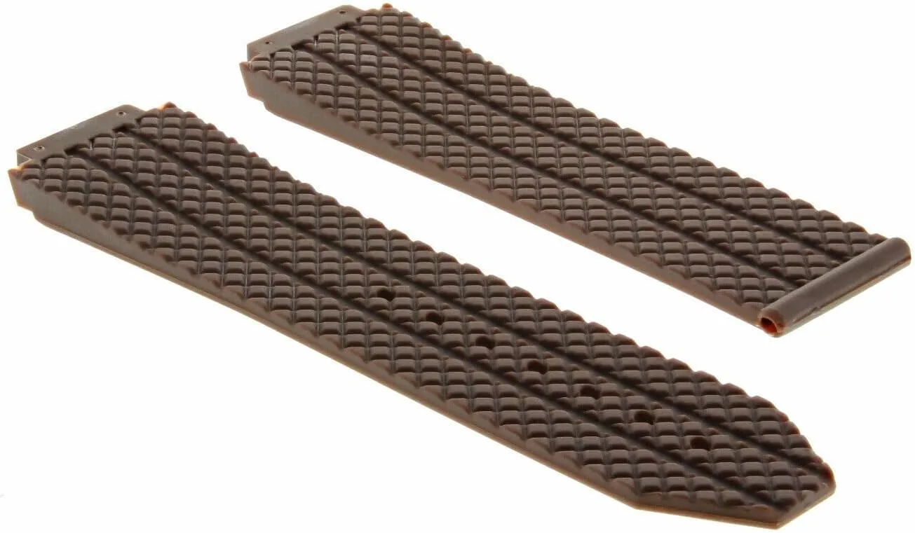 45mm Hublot H Big Bang Brown Ewatchparts 24mm Rubber Diver Watch metamorphic ling Band Strap Compatible With 44mm 