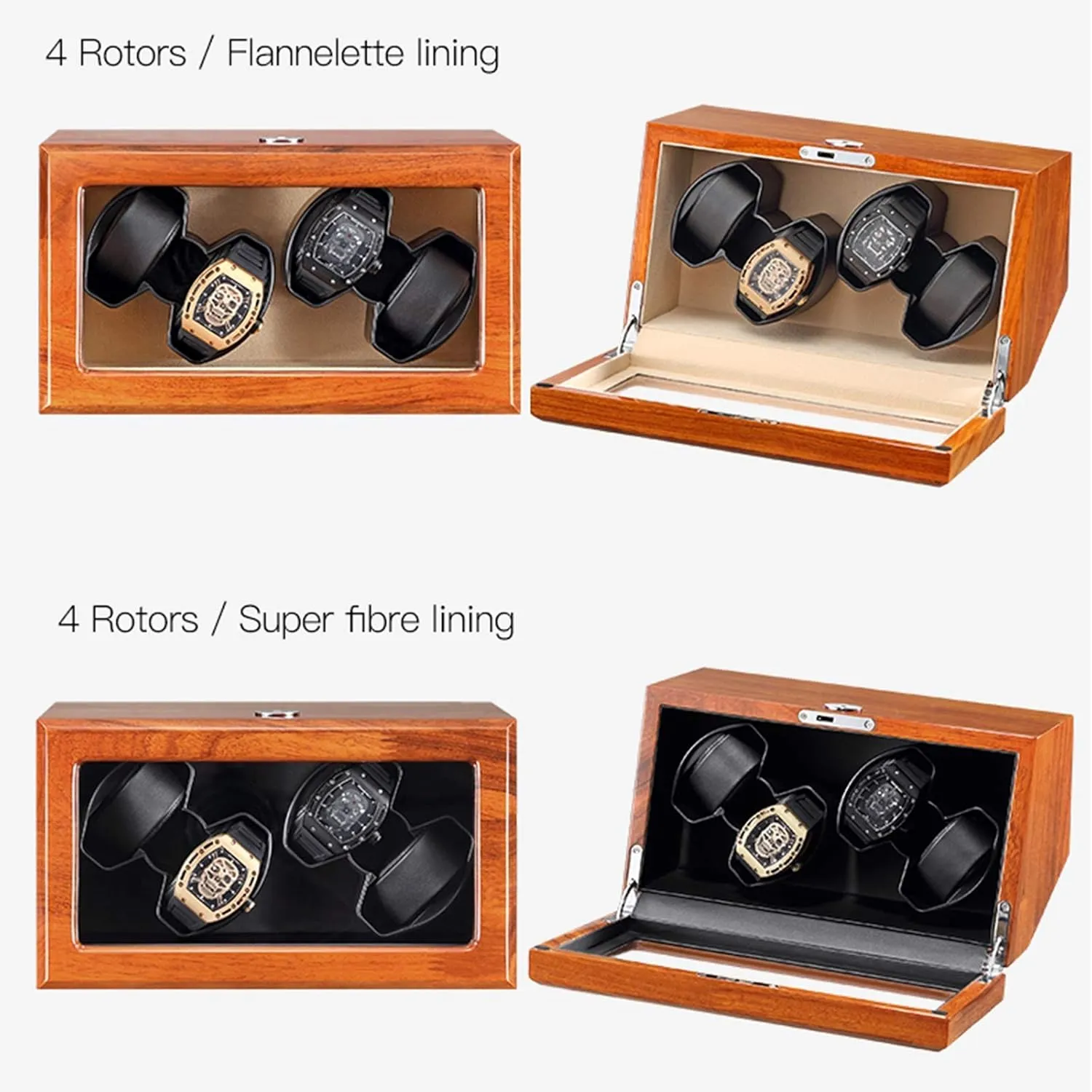 5 Rotation Modes Automatic Watches Winder Box overcome bur freight 4 Solid Wood Watches Winder Quiet Motor AC Adapter Battery USB Powered 