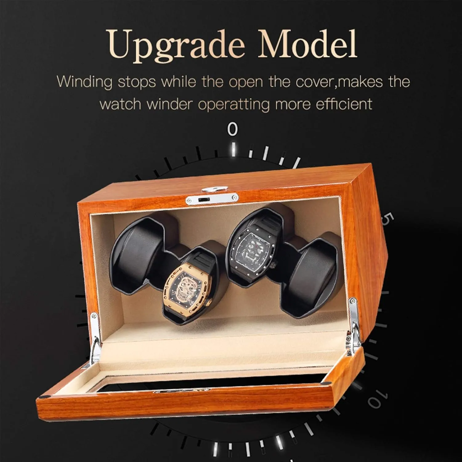 5 Rotation Modes Automatic Watches Winder Box overcome bur freight 4 Solid Wood Watches Winder Quiet Motor AC Adapter Battery USB Powered 