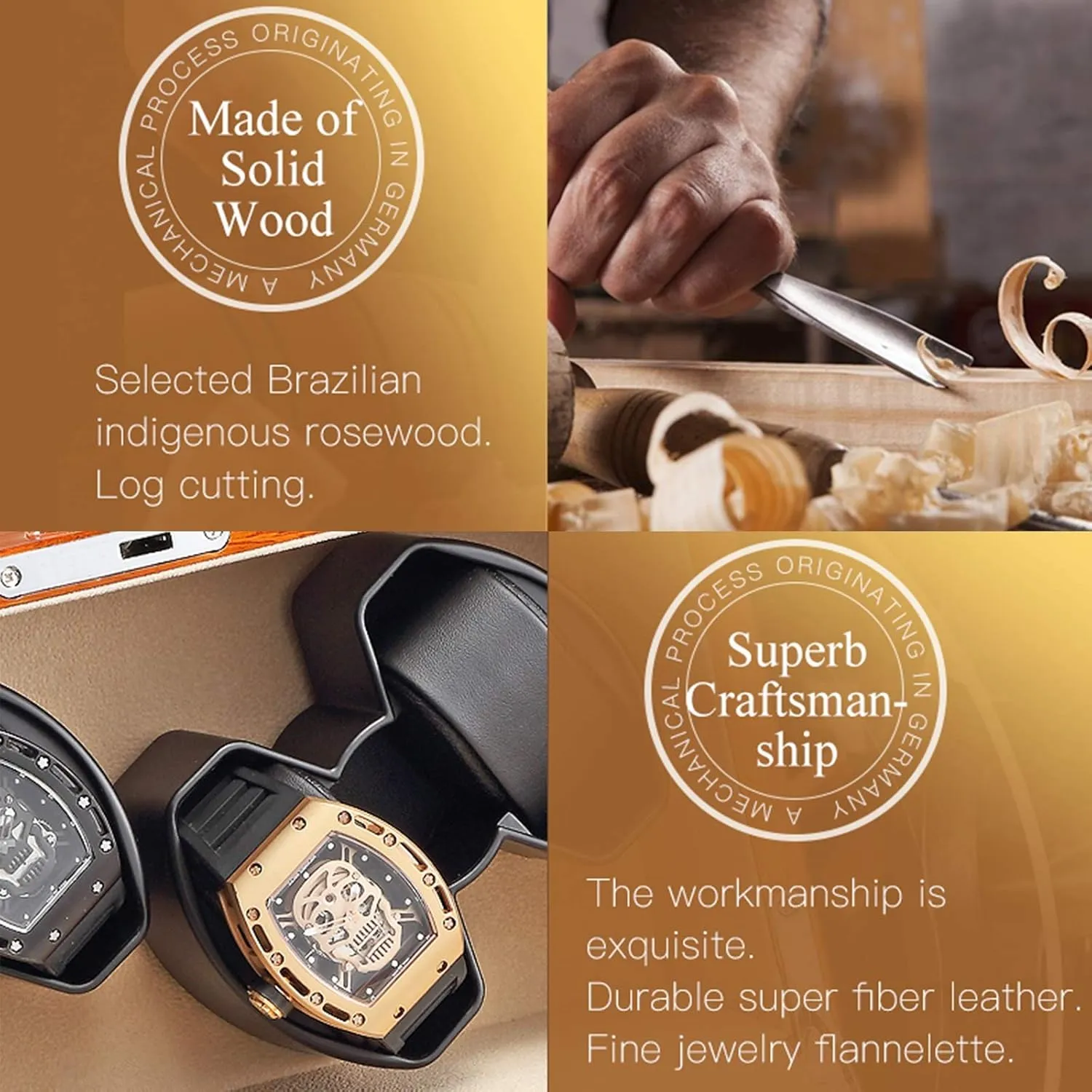 5 Rotation Modes Automatic Watches Winder Box overcome bur freight 4 Solid Wood Watches Winder Quiet Motor AC Adapter Battery USB Powered 