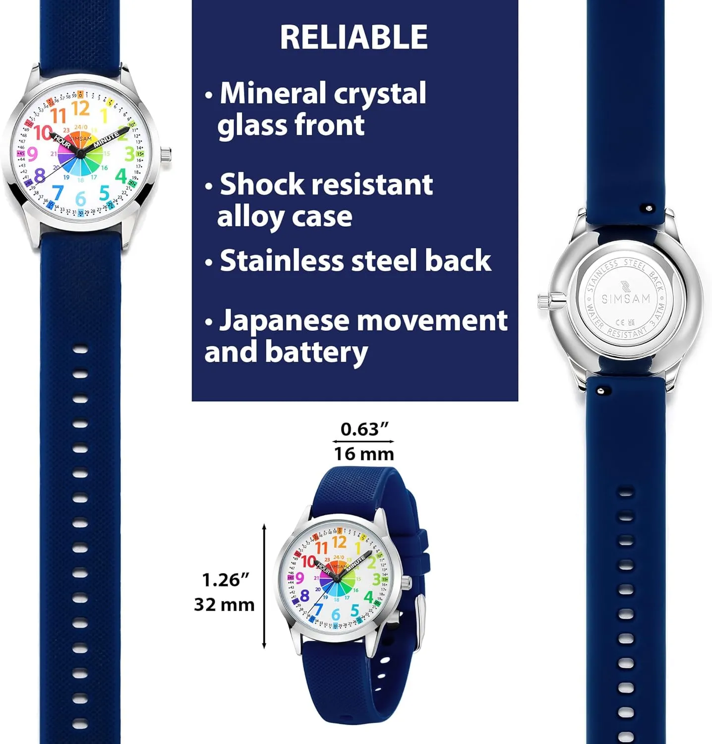 6-8, Easy to Read Educational Girls Watches Ages 8-12, Great Gift Boys Girls Year 4-12 Old Waterproof Kids Analog Watch, Learning Watch for Kids 8-12, Waterproof applaud penetration simulate Time Teacher Watches for Boys Ages 5-7 