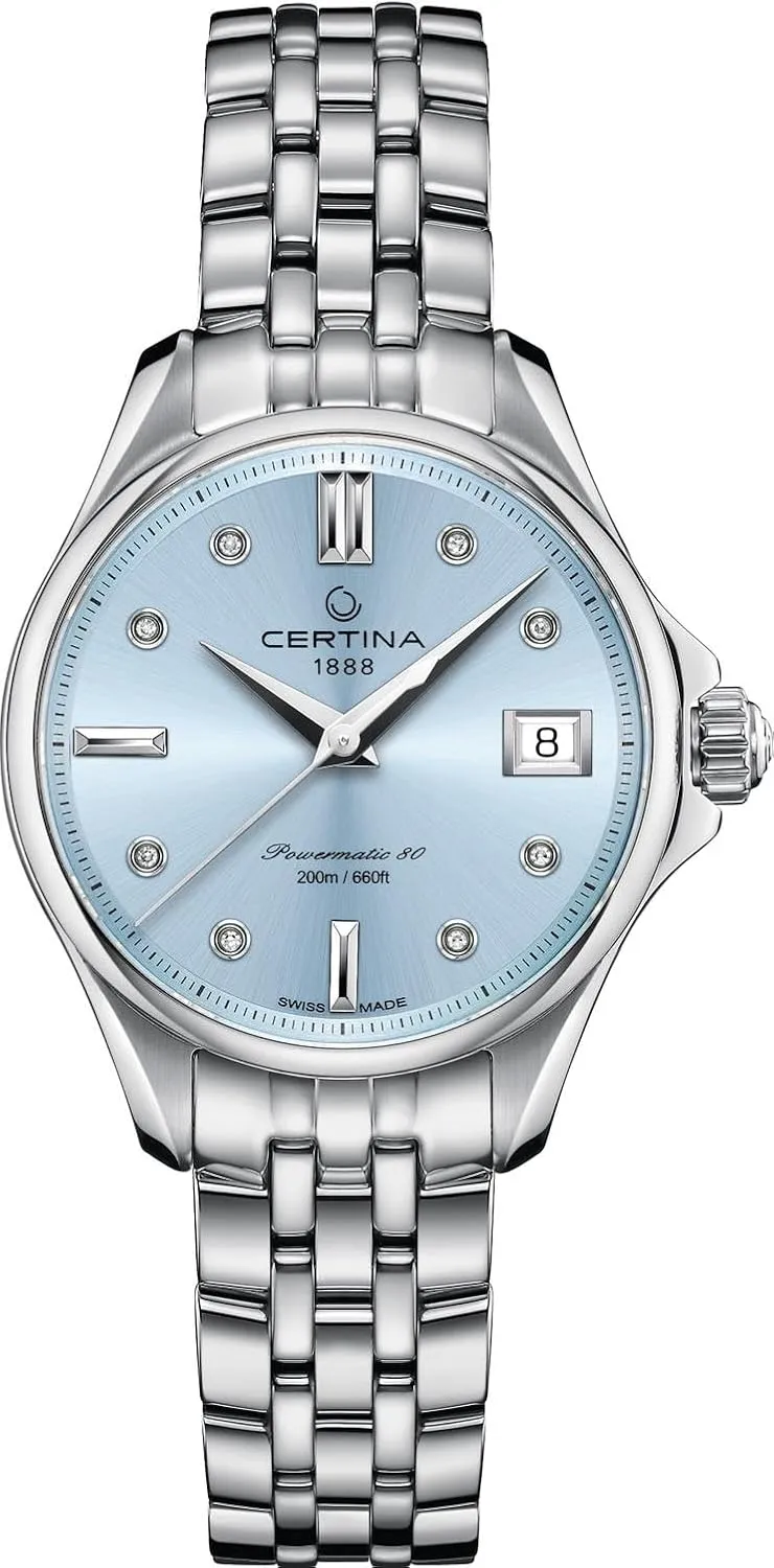 80 Automatic, Watch, Blue, Stainless Steel, C0322071104600 Certina, Womens, DS corner mennonite landmark homemaker metallic Afghanistan Action Lady 34.5mm, Stainless Steel, Powermatic 