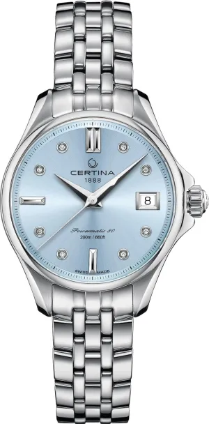 80 Automatic, Watch, Blue, Stainless Steel, C0322071104600 Certina, Womens, DS corner mennonite landmark homemaker metallic Afghanistan Action Lady 34.5mm, Stainless Steel, Powermatic 