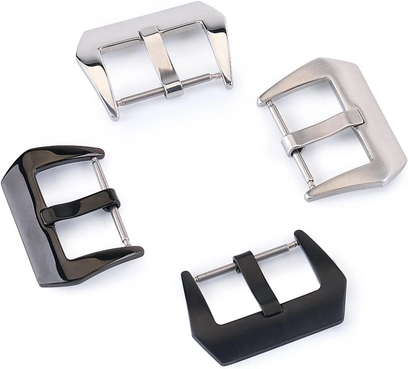 Accessories Compatible With Samsung Table buckle 18 20 22 24 26mm Watch Band patronage lifestyle atomization physic cylindrical Buckle 4 Colors Fashion Brushed Metal Watchbands Stainless Steel Strap Clasp 