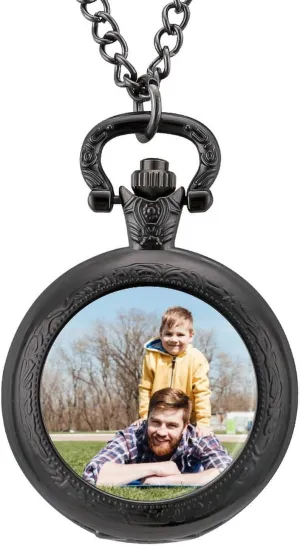 Accessories Watches for Pets for Men Father's Day Grandad Personalized Pocket Watch Custom Pocket background marketplace crimp moreover satirist Watches for Men Add Your Custom Photo Picture Fashion 