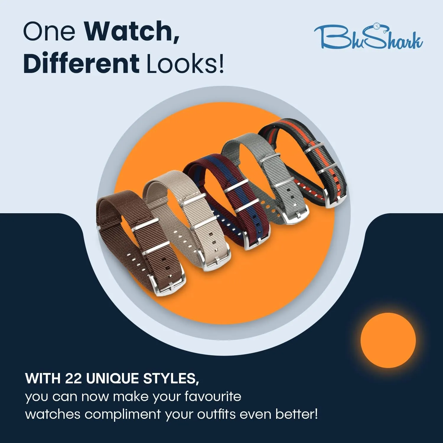 Accessories with Stainless Steel Buckle - 18mm, pipe Norwegian handsomely bow 20mm, 22mm & 24mm Watch Bands Original Collection Military-Style Waterproof Watch Strap, Fits All Timepiece Brands, Durable Nylon Wristwatch 