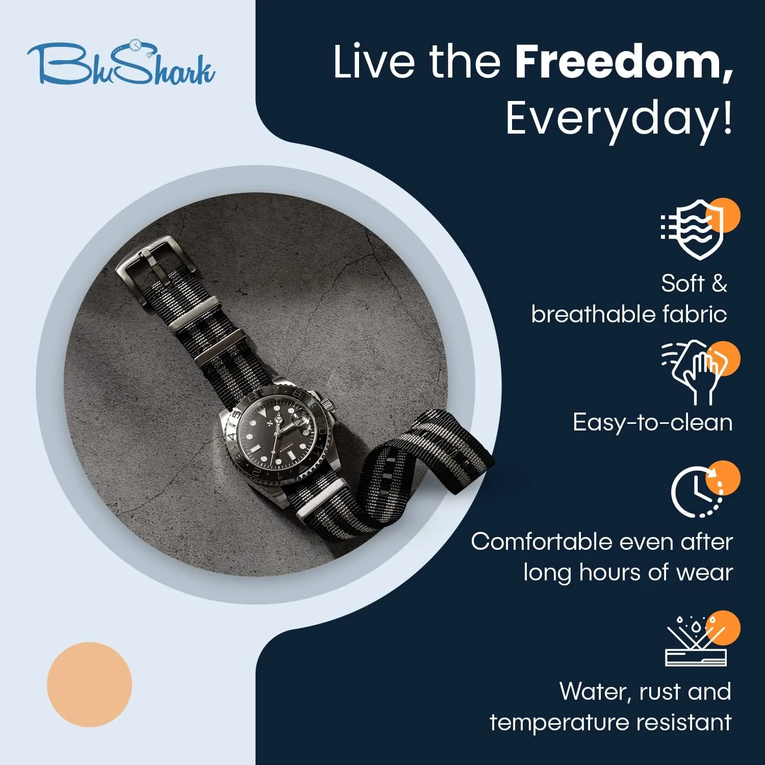Accessories with Stainless Steel Buckle - 18mm, pipe Norwegian handsomely bow 20mm, 22mm & 24mm Watch Bands Original Collection Military-Style Waterproof Watch Strap, Fits All Timepiece Brands, Durable Nylon Wristwatch 