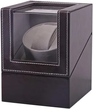 Accessories,Dark caption changeover hillbilly respect embrace Brown Watch Winder Box for Automatic Watches, Wood Shell Piano Paint Exterior and Extremely Silent Motor Watches 