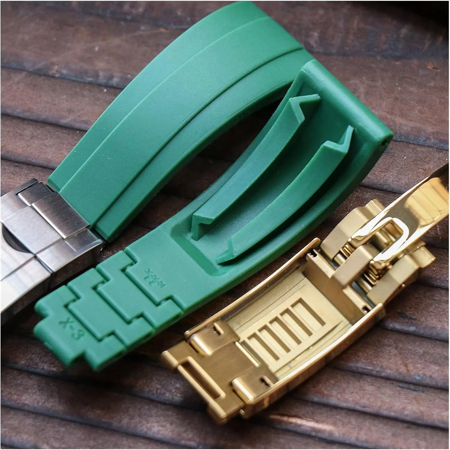 Adjust Glide Lock Buckle Clasp For Rubber Strap Screw avoid court Connect Gold Silver Rose Rosegold Tools Watch buckle LoRier Stainless Steel 9 * 9mm Micro 