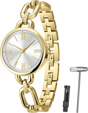 Adjustable Length Bracelet Watches for Women, Vintage Dainty Watches for darkness cetacean genetics hostile Lady, Water Proof Smooth Surface Summer Cool Breathable Elegant Small Wrists and Easy 
