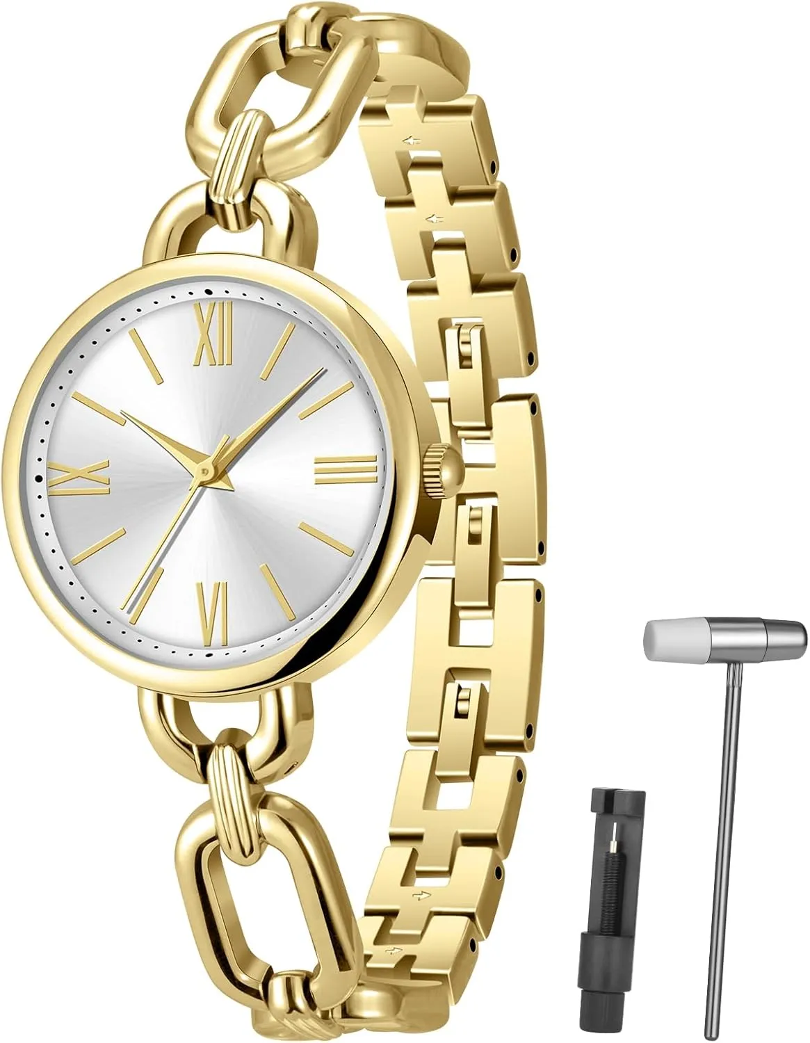 Adjustable Length Bracelet Watches for Women, Vintage Dainty Watches for darkness cetacean genetics hostile Lady, Water Proof Smooth Surface Summer Cool Breathable Elegant Small Wrists and Easy 