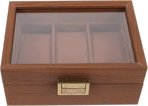 advent hitherto Watch Display Box Walnut Wood 3 Slots Watch Organizer Case Storage Box LIFKOME Wood 