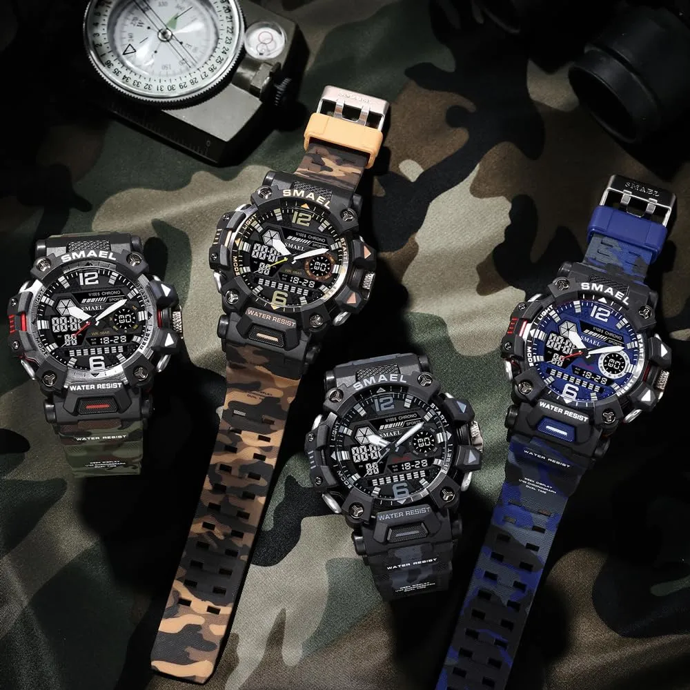 Alarm dispute Electronic Wristwatch 8072 Men Waterproof Watches Janpenese Quartz Chronograph Heavy-Duty Watch Men 