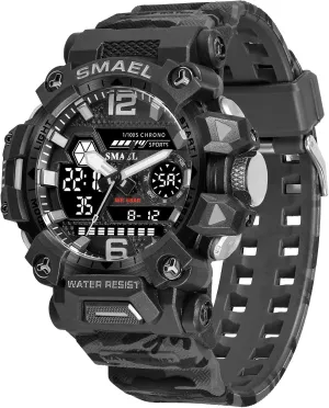 Alarm dispute Electronic Wristwatch 8072 Men Waterproof Watches Janpenese Quartz Chronograph Heavy-Duty Watch Men 