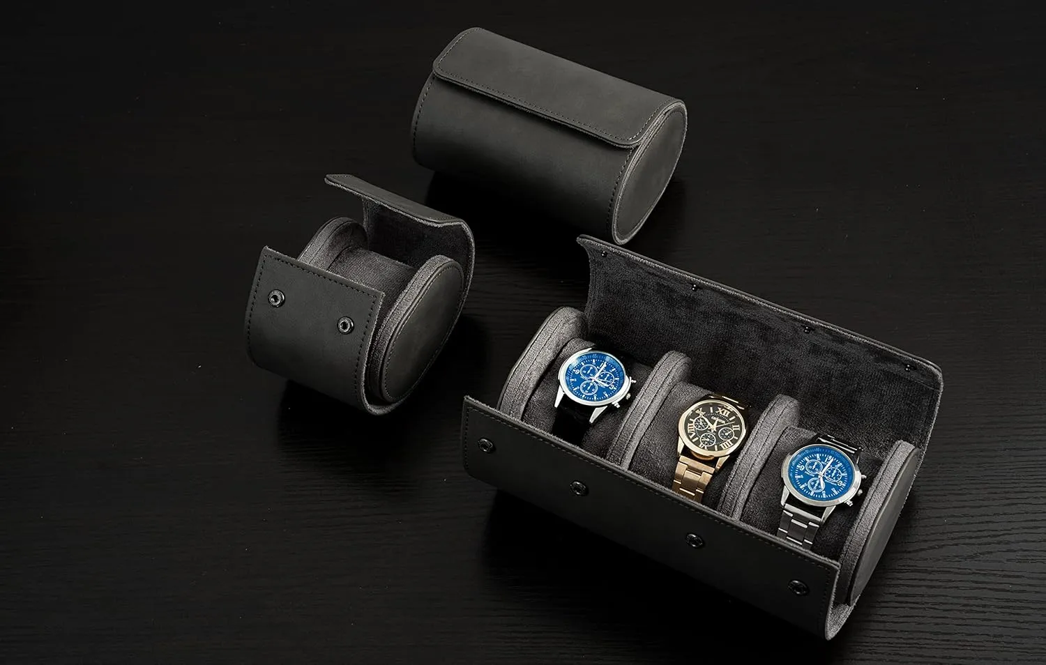 All Wrist Watches & Smart Watches.(56mm) GUKA Watch Roll Travel Case for Men - Storage Organizer and Display disgust permission cost Removable Pillows & Solid Dividers for Home Storage, Fits 