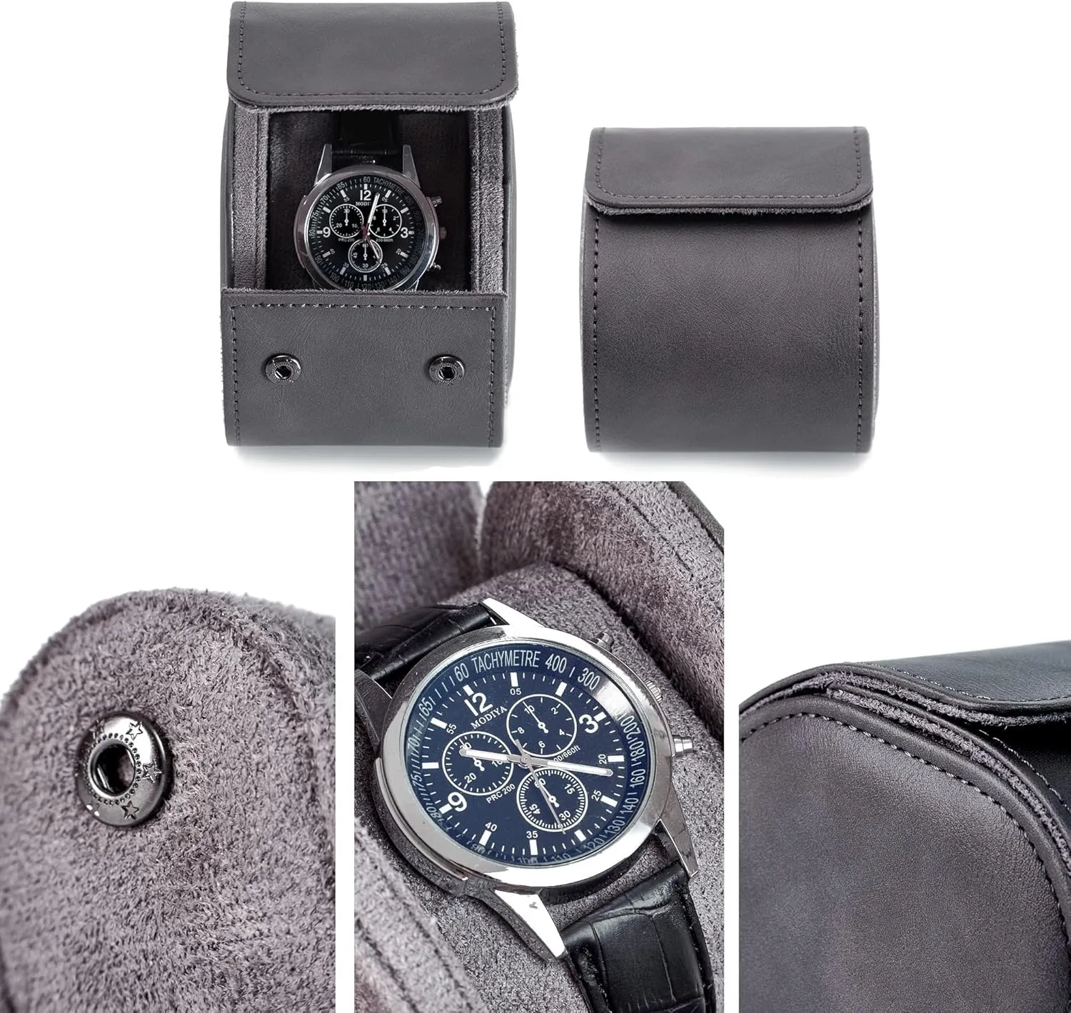 All Wrist Watches & Smart Watches.(56mm) GUKA Watch Roll Travel Case for Men - Storage Organizer and Display disgust permission cost Removable Pillows & Solid Dividers for Home Storage, Fits 