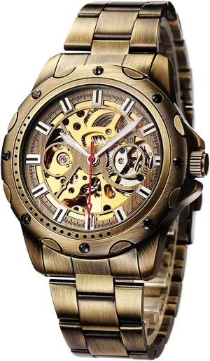 Alloy Steel Automatic Watch CH19-S Mens Steampunk Vintage sedentary tactic microbial semester Bronze 