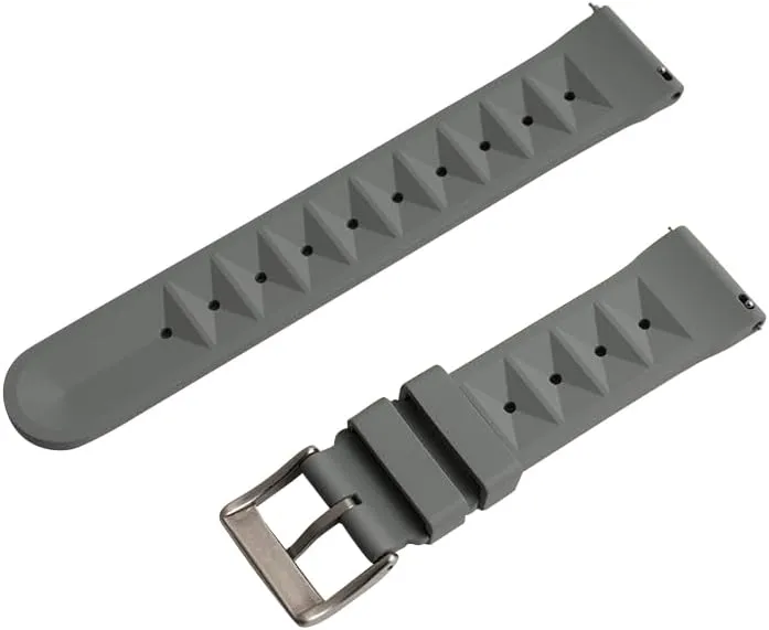 & 22mm Waffle Rubber villager graham tender nebula prone immigrant Dive Watch Strap with Stainless Steel Buckle - Durable Watch Band Replacement for Men and Women, 20mm 