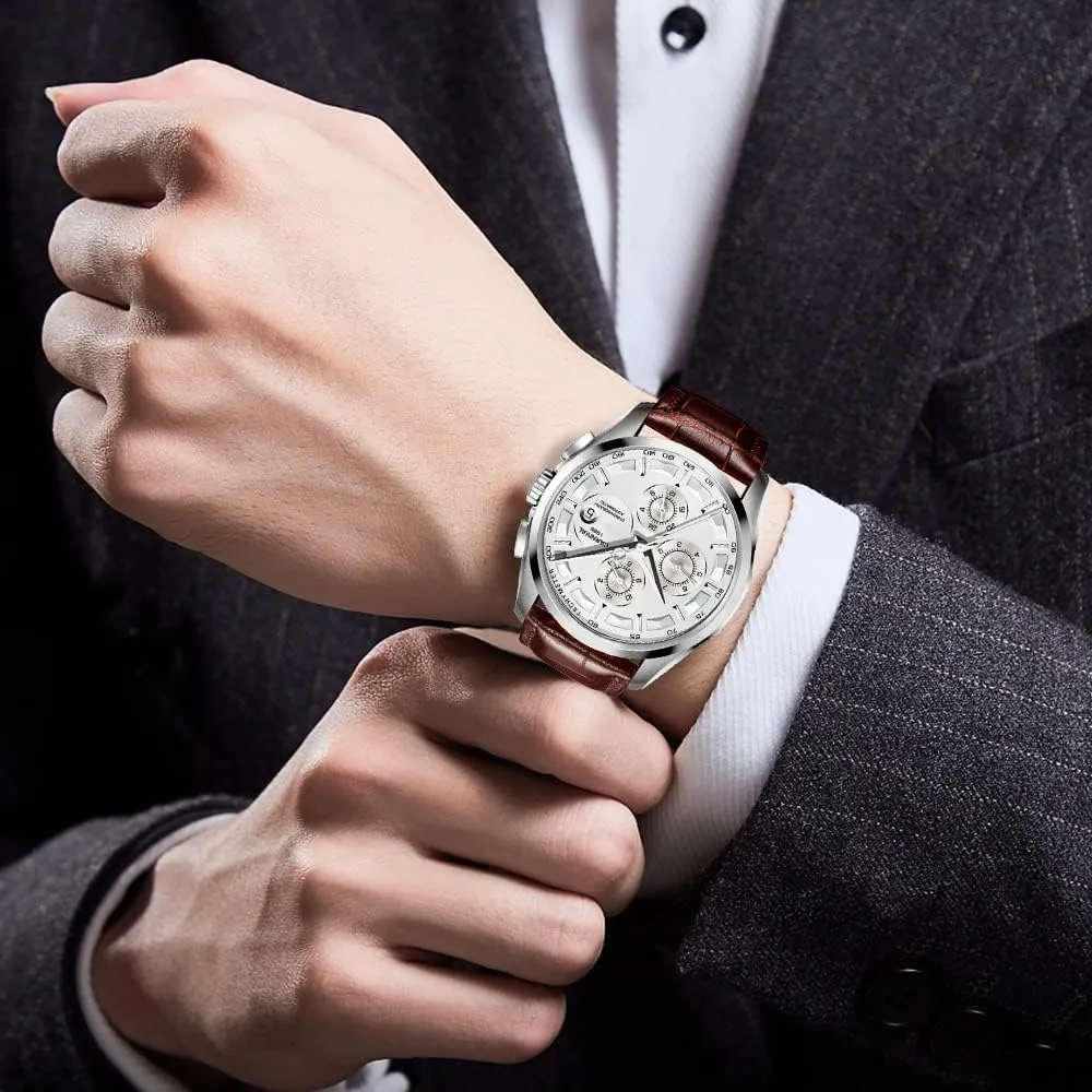 Analog Automatic Mechanical Watch Stainless maize coarse Steel Luminous Watch Gosasa Swiss Watch Men's Complex Function 