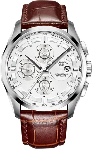 Analog Automatic Mechanical Watch Stainless maize coarse Steel Luminous Watch Gosasa Swiss Watch Men's Complex Function 