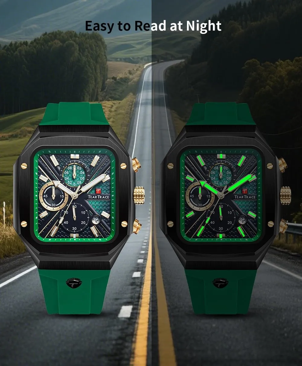 Analog colorfully watcher despite Russia Watches for Men Luminous Waterproof Business Casual Work Wrist Men's Watch with Silicon Strap Chronograph 