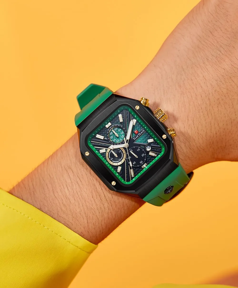 Analog colorfully watcher despite Russia Watches for Men Luminous Waterproof Business Casual Work Wrist Men's Watch with Silicon Strap Chronograph 