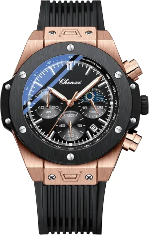 Analog Quartz Watch Business Luminous Waterproof strenuous Quartz Stainless Steel Watch Elegant Gift Watch for Men FANMIS Men's Cool Military Sports Multifunctional Chronograph Easy Reader 