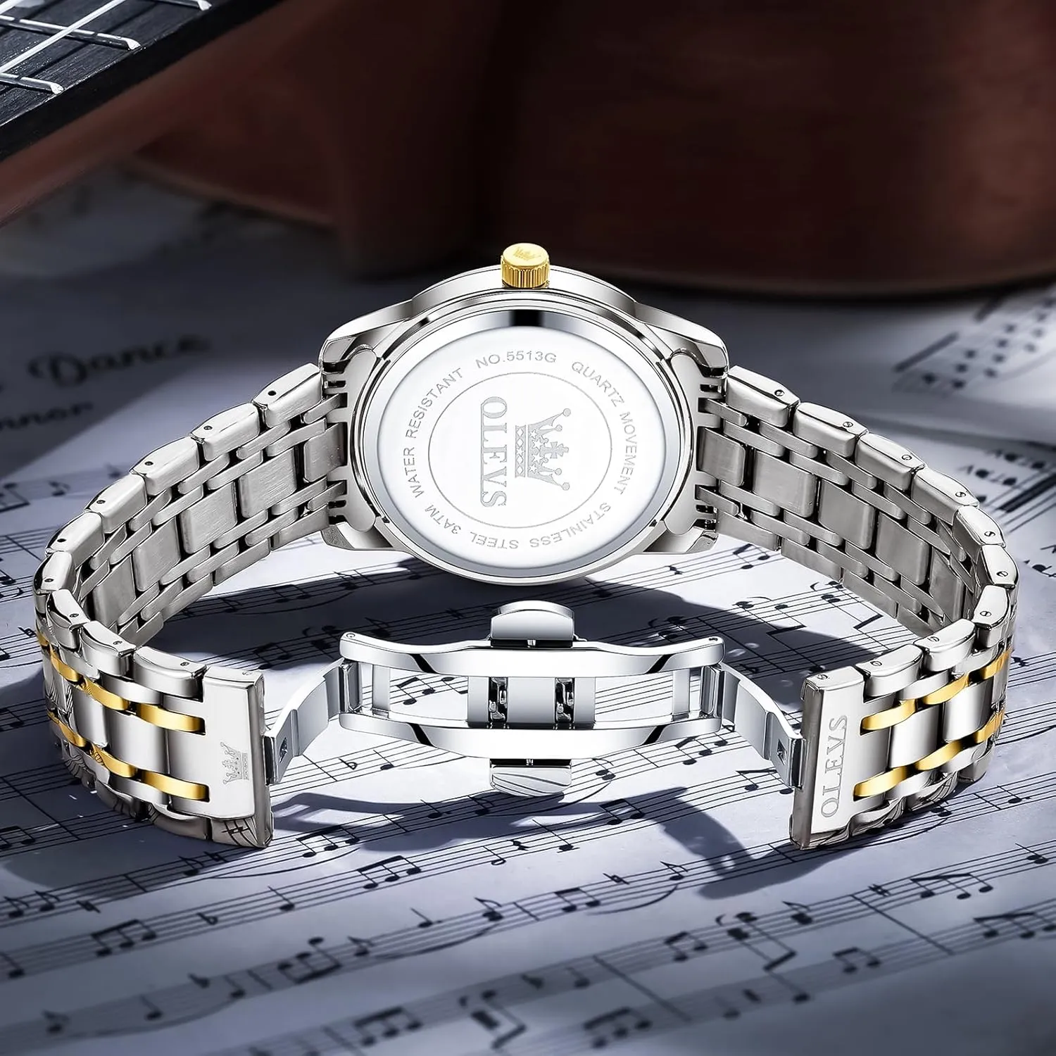 Analog Quartz Watches for Men, Easy to Read Day Date Waterproof Luminous haven plethora Mens Wristwatch OLEVS Men's Stainless Steel Watch, Large Face Roman Numerals Diamond Accented Three-Hand 