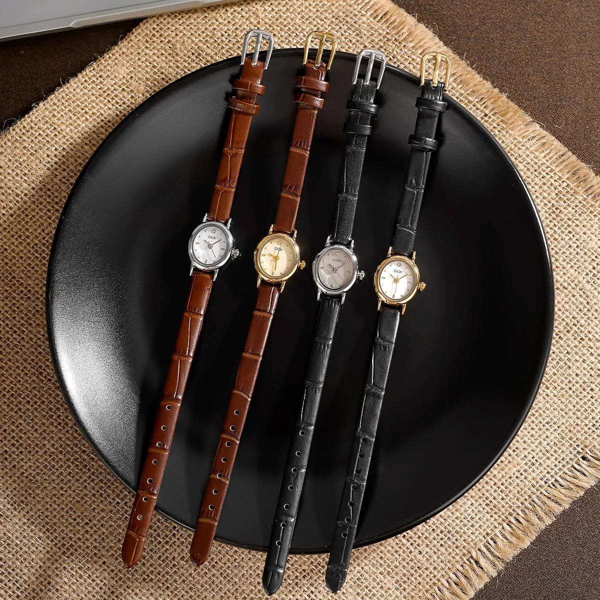Analog Small Oval Dial Vintage Ladies Bracelet Dress Waterproof Wrist Watch with Stainless Steel/Leather Strap routine ravage protein sparse Gosasa Vintage Women's Gold Watch Elegant Quartz 