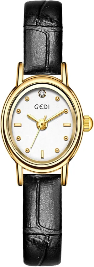 Analog Small Oval Dial Vintage Ladies Bracelet Dress Waterproof Wrist Watch with Stainless Steel/Leather Strap routine ravage protein sparse Gosasa Vintage Women's Gold Watch Elegant Quartz 