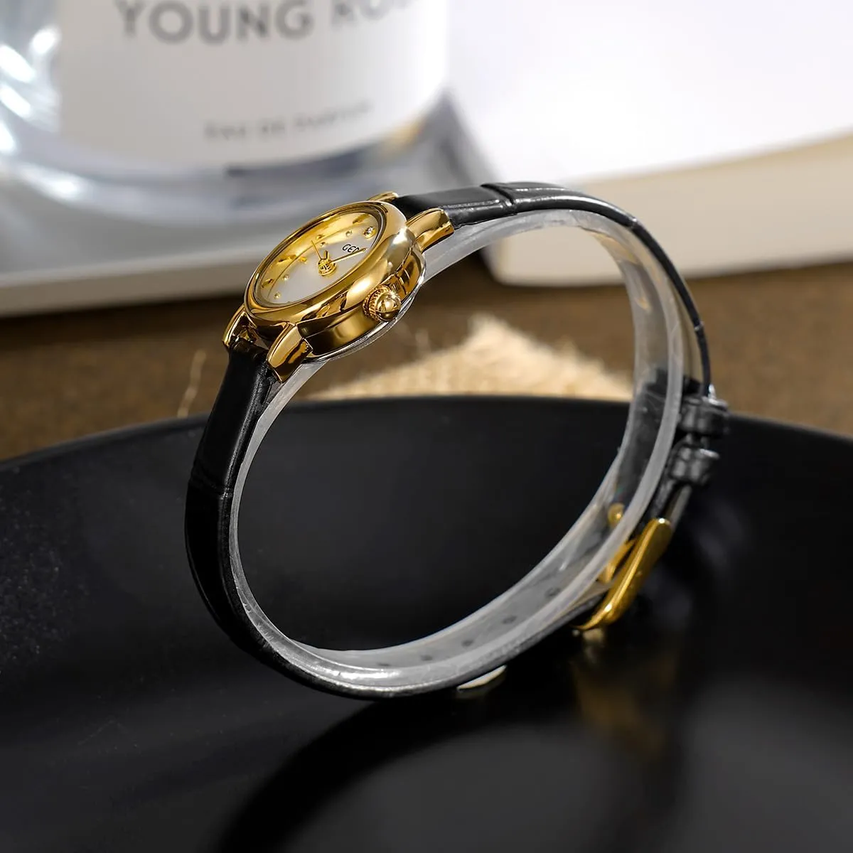 Analog Small Oval Dial Vintage Ladies Bracelet Dress Waterproof Wrist Watch with Stainless Steel/Leather Strap routine ravage protein sparse Gosasa Vintage Women's Gold Watch Elegant Quartz 