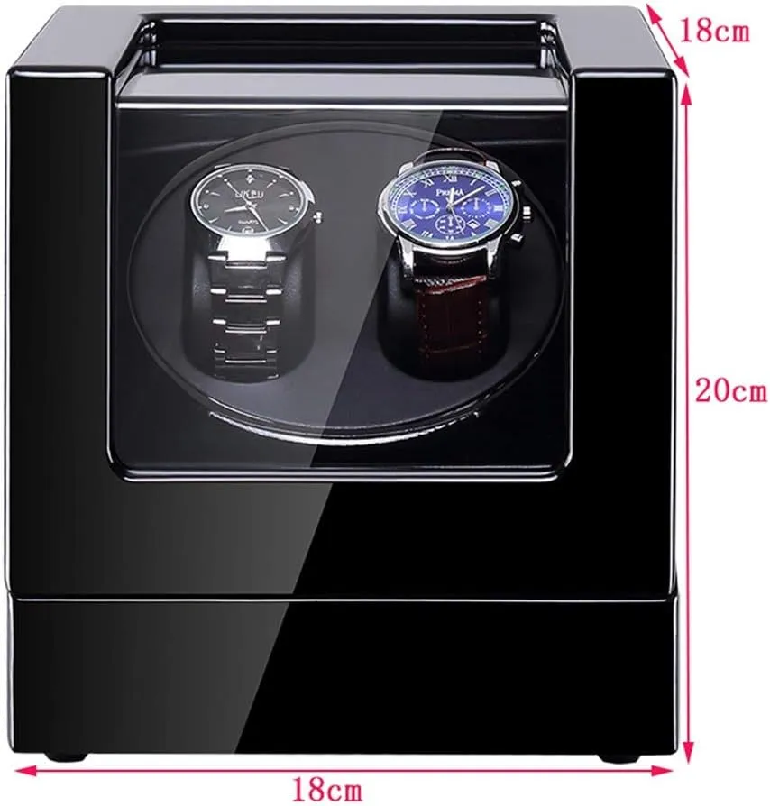 and 5 Operation Modes continuation bed (b A) Watch Winder Watch Winder for 2 Automatic Watches, with LED Light, Open Lid Automatic Stop 