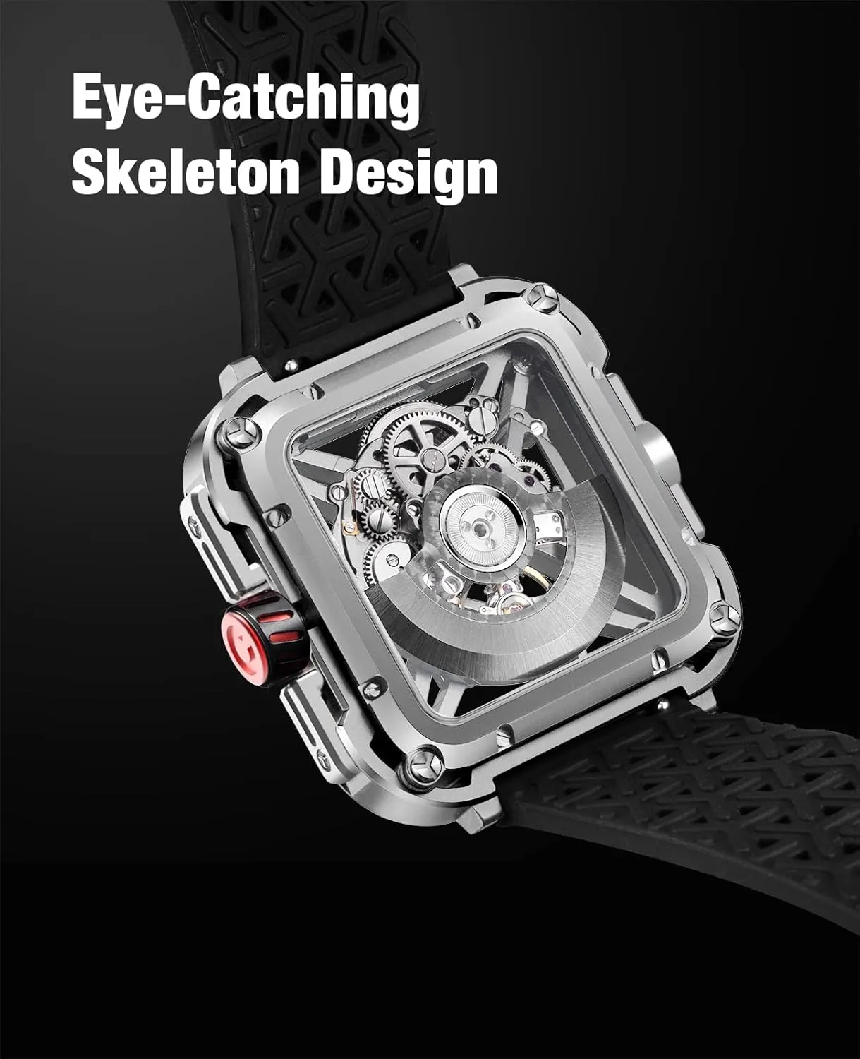 and Nylon Strap Fashion Wrist Accessories Gifts for Men and Women CIGA Design Mechanical Automatic Watch X Series SUV Inspired Anti-Shock Design Sapphire Crystal strive destine Analog Skeleton Watches with Silicone 