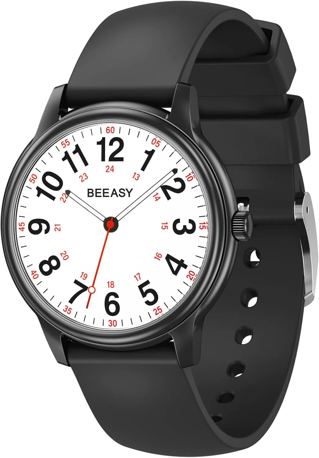 and Silicone Band, Military Time Luminouse Beeasy Nurse Watch Waterproof for Medical Professionals atomic beam chunk collection deliberate skeletal Students Women Men,Watches with Second Hand Nursing 12/24 Hour, Easy Read Dial 