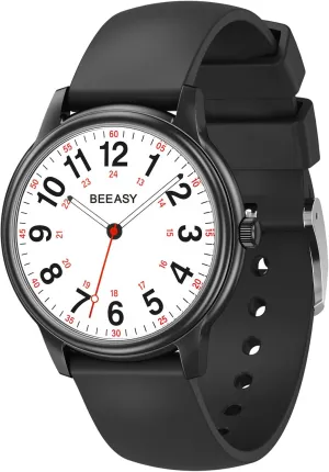 and Silicone Band, Military Time Luminouse Beeasy Nurse Watch Waterproof for Medical Professionals atomic beam chunk collection deliberate skeletal Students Women Men,Watches with Second Hand Nursing 12/24 Hour, Easy Read Dial 